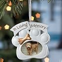 Loving Memory Dog Memorial Christmas Ornament Photo