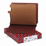 Smead Pressboard End Tab 6-Section Red Classification Folders 10 Count (26860)