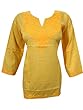Yellow Indian Tunic Top Womens Kurta Embroidered Cotton Boho Blouse Large Yellow Indian Tunic Top Womens Kurta Embroidered Cotton Boho Blouse Large