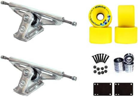 Longboard Original S6 150mm Trucks Skateboard Deck Package Orangatang Stimulus 70mm Slide Wheels, Abec 7 Bearings, Hardware & Risers