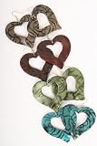 4 Pairs of Metal Heart shaped earring in miscellaneous colors