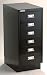 NPSG MD296BK Axcess 6 drawer under-the-desk unit Multi-Drawer unit with 3.5 Inch tall drawers BLACK