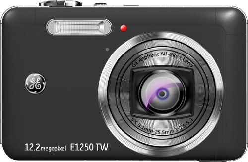 GE E1250TW Kit (Schwarz) - Digitalkamera