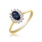 Gorgeous Sapphire and Diamond Pinky Ring in 14k White Gold