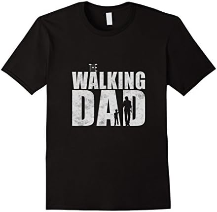 Men's Walking Dad T-shirt | Funny Shower Gift Father's Day Dead Medium Black