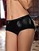 Women 's Butter Fly Leatherette Open Crotch G String T Back Sexy Panties Black,US(8-10) M US REGULAR SIZE