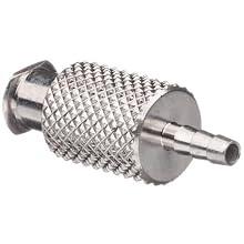 Female Luer Lock to Tube Nickel Plated Brass Tube ID 3/32" .105" Barb OD