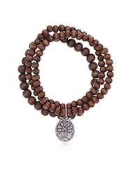 Recycled Wood and Sterling Silver Angel Charm Bracelet