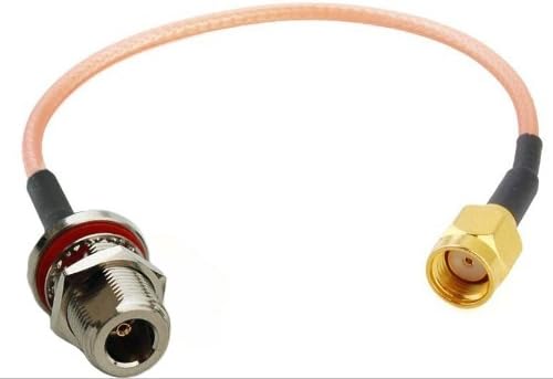 RF pigtail antenna cable RP-SMA male to N female bulkhead RG316 20cm