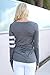 Willtoo® 2015 Womens Long Sleeve Round Neck Splice Shirt Blouse Tops (US Size:4, Gray)