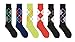 Different Touch 6 Pairs Men's Colorful Argyle Fancy Design Fashion Dress Socks 10-13#101A