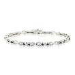 10K White Gold 1/3 ct. Diamond and 7/8 ct. Sapphire Tennis Bracelet