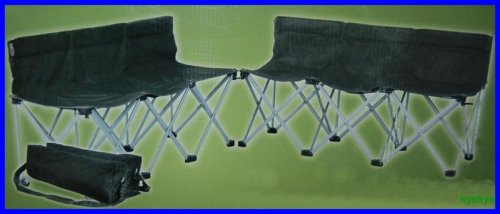 2 Pack 3 SEAT Portable SPORT BENCH- Seats 6 People Total by Northpole