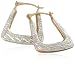 9ct Two Tone Gold AMC104375 Ladies Celtic Creole Earrings