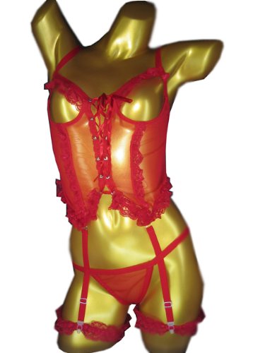 ビスチェ&ショーツ M61209RE レッド