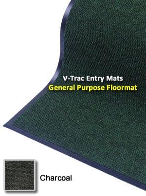 General Purpose Indoor Entry Mat / Floormat - "Grime Fighter DiamondTrac" - 3' x 4' - Charcoal