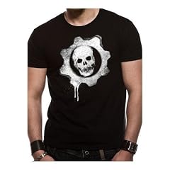 T-Shirt Homme Noir Gears Of War 3 "Dripping Wheel" (Taille L)