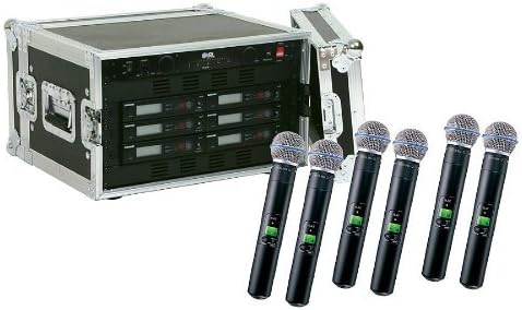 Shure SLX24/Beta58 6-Pack Wireless Handheld Microphone System