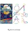 Princess Shaped 7 Color Rainbow Tie Dye Rubber Bands, One Dozen Bandz