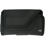 Nite Ize Sideways Medium Black Pouch Carrying Holster Belt Clip Case for Motorola Droid A855 2 A955 HTC Evo-Shift-4G Wildfire S Blackberry Curve 8530 9330 9350 9360 9370 Bold 9650 9780 9900 9930 Torch 9800 9810 Apple iPhone 3GS 4 4S