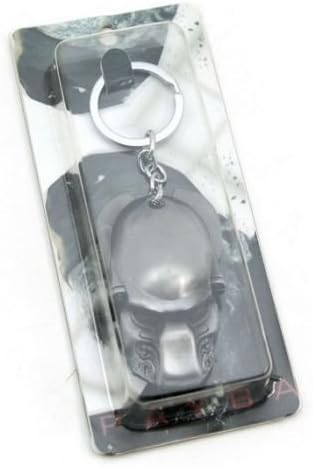 Marvalah - Metal Keychain Hangings, AVP Alien Predator Three-dimensional Head 1 Pcs. Metal keychain holder