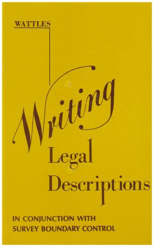 Writing Legal Descriptions - Wattles Publications - 0960696288 - ISBN:0960696288