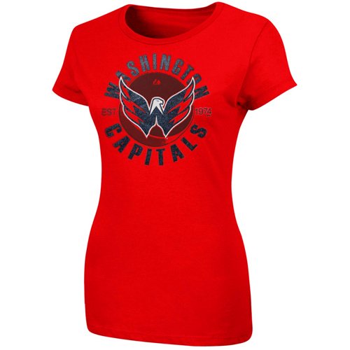 Majestic Washington Capitals Ladies Unbreakable Spirit T-Shirt - Red (Small)
