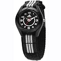 Adidas Kids - ADM2660 - Montre Enfant - Quartz Analogique - Bracelet Tissu Noir Bandes Blanches - Fermeture Scratch