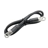 Accel 1843 Black 2-Gauge 3' Long Silicone Battery Cable Eyelet by Accel