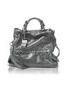 Francesco Biasia Angel - Calf Leather Tote Bag Gray