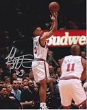 John Starks Autographed/Hand Signed New York Knicks 8x10 Photo