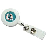 Miami Dolphins Retractable Badge Reel Id Ticket Clip