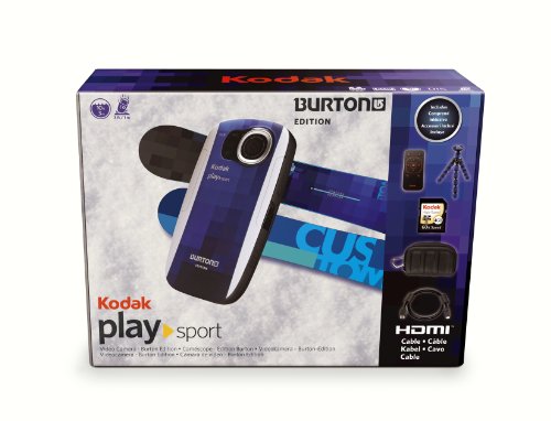 Kodak PlaySport (ZX5) Waterproof Pocket Video Camera Bundle (Includes Remote Control, Tripod, 4 GB Memory Card, HDMI Cable, and Camera Case) - Burton Bundle (2nd Generation)
