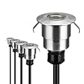 LED Bodeneinbauleuchten 5er-Set aus Aluminium von parlat (Warm-wei�, 230 Volt AC, IP65, Leuchte f�r Au�en, Outdoor, Energiesparlampe, Strahler, Einbauleuchte, 230V)