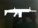 SCAR Modern Warfare 3 Decal Sticker Peel and Stick White