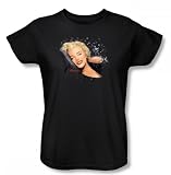 Marilyn Monroe - Starry Night Womens T-Shirt In Black