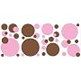 RoomMates RMK1245SCS Just Dots Pink/Brown Peel and Stick Appliques