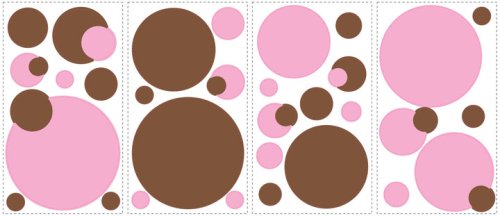 Just Dots Peel & Stick Appliques (Pink/Brown)