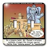 Londons Times Funny Animals Cartoons - Elephant Courtroom Drama - Light Switch Covers - double toggle switch