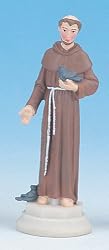 Religious Statue - Saint Francis - 4" Height - Magnetic and Adhesive Base
