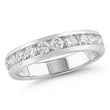 14k White or Yellow Gold Round Diamond Anniversary Band (1.00 cttw, I-J Color, I1-I2 Clarity)