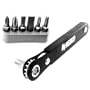 Neiko Pocket Size Close-Quarters 1/4-Inch Drive Mini Ratcheting Screwdriver and Bit Set