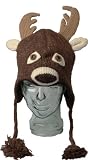 DeLux Baby Deer Dark Brown Wool Pilot Hat with Ear Flaps