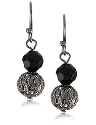 1928 Jewelry Colored Bead Ball Drop Earrings