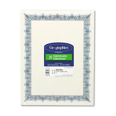 Buy GEO39087 – Unique Blue 8-1/2×11 Award Certificates/Gold Seals