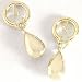 14KY gold tear drop dangle earring jacket