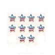 Patriotic Cakes, Cupcakes, Cookies(21538) - Star With Stripes Shaped Edible Hard Sugar Decorations (10 pcs)