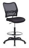 Office Star SPACE Deluxe Air Grid/Mesh Armless Drafting Chair, Black 13-37N20D