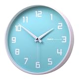 Luminous Blueberry Non-Ticking Silent Wall Clock (Baby Blue)