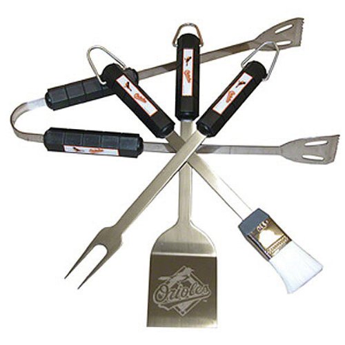 Siskyou MLB Baltimore Orioles 4 Piece BBQ Set